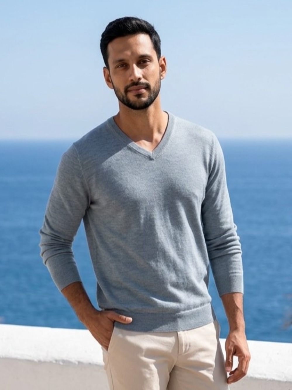 Jos. A. Bank Traveler Light Blue Longsleeve Sweater 100% Merino Wool XL NWT